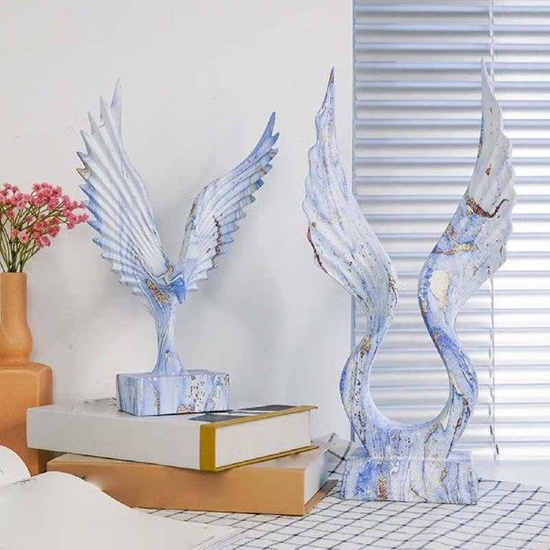 Abstract Wing Statue Sculpture Figurine for Table - 图0