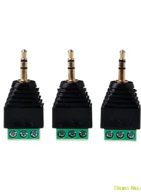 3 Pcs Video AV Balun 3.5mm 1/8