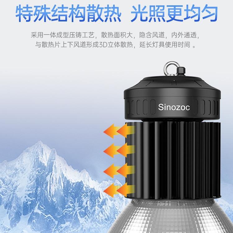 兆昌工矿灯100w150w200w吸顶灯厂房吊灯车库灯工业照明灯足瓦高亮 - 图1