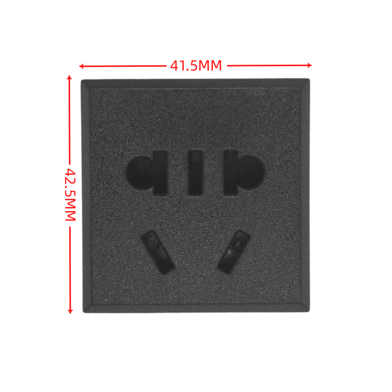 暗装嵌入式卡式10A二三插带保护门小五孔桌面机箱电源插座-图2