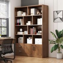 Bookcase Office Cabinet Locker Ground Shelve Shelf Display Cabinet Bookshelves Integrated Against Wall Background Cabinet