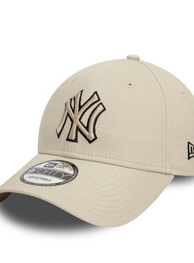 NEW ERA 9FORTY系列男女通用奶油色棉帽子60595199