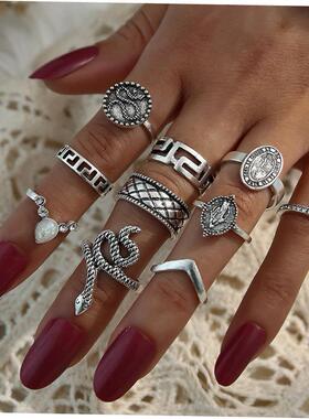 Finger Rings Set Women Knuckle Rings Female Jewelry 戒指组套