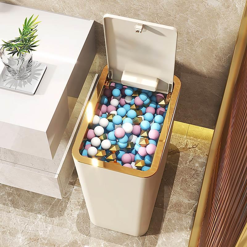 Garbage can toilet trash can kitchen Dustbin with cover bin - 图1