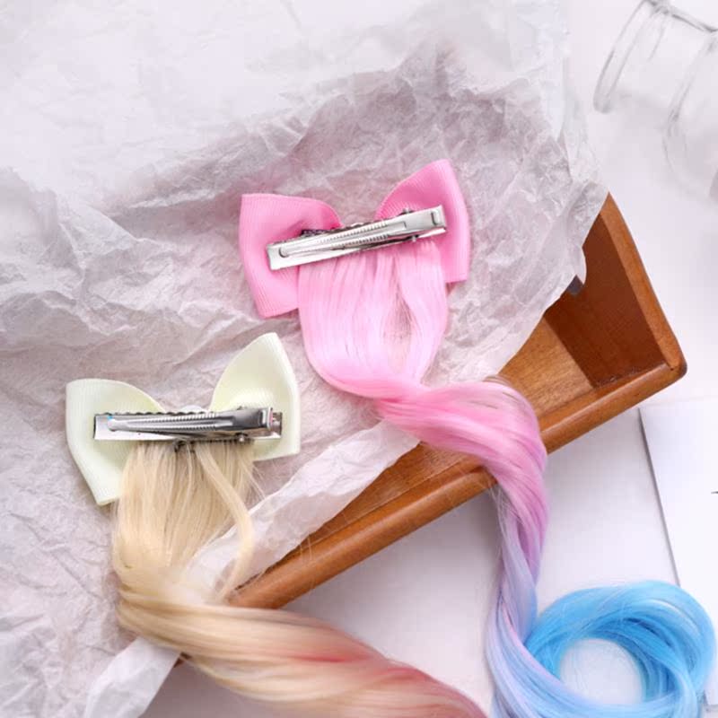 Child Bow Crystal Elastic Hair Band Rubber Band Hair Accesso-图1