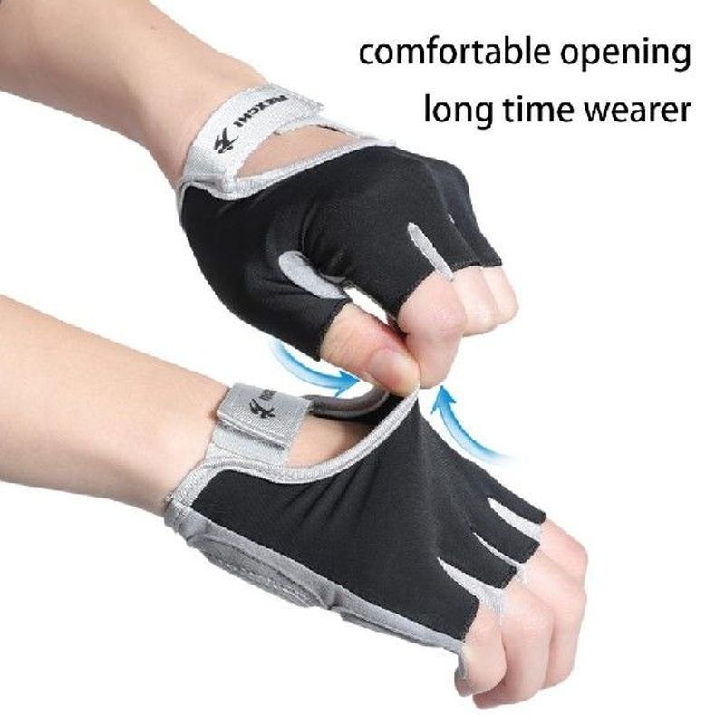 Half Finger Gloves Breathable Anti-slip Fingerless Gloves - 图1