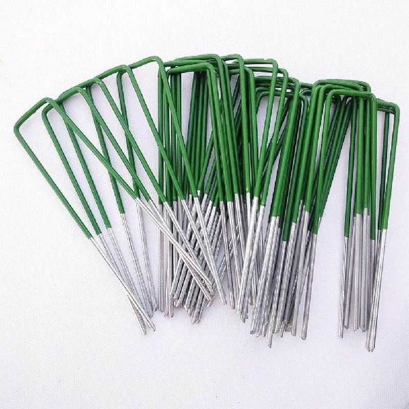 50pcs/pack U-Shaped Fixing Nail Galvanized Steel Garden - 图1