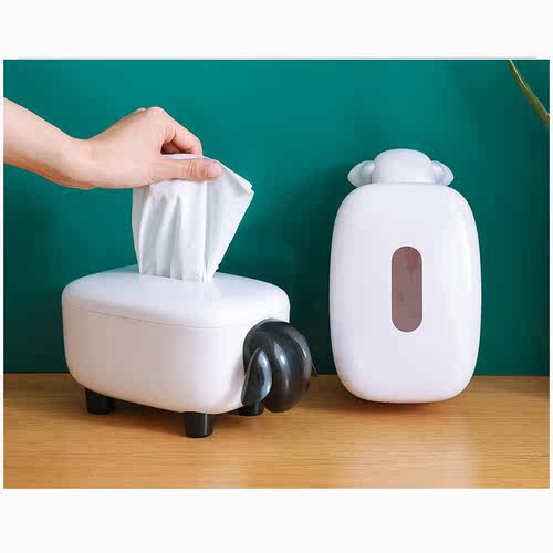 Tissue Box Storage Sheep Shape Plastic Home Living Room - 图3
