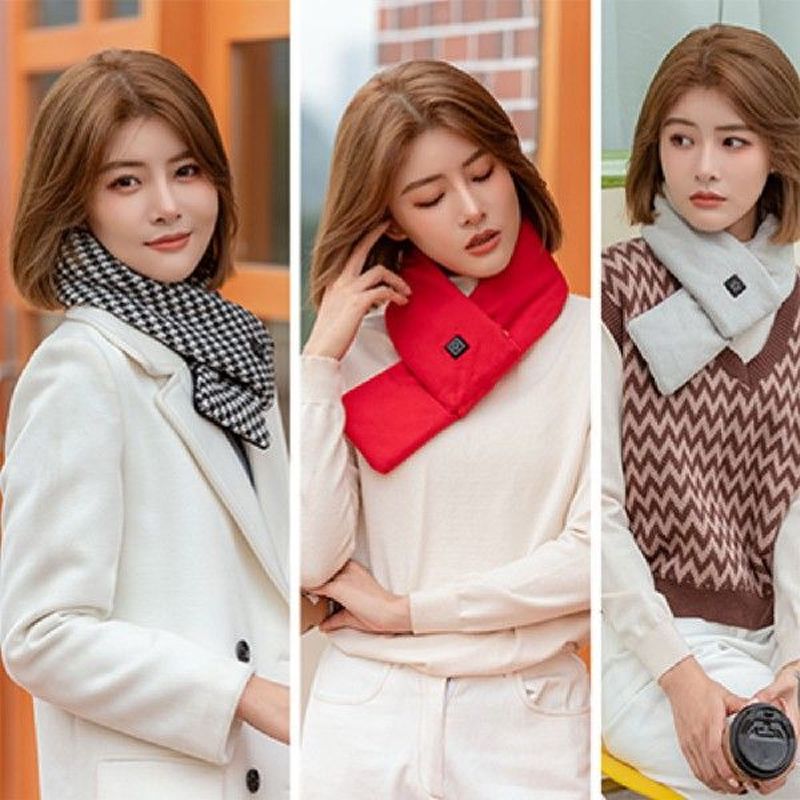 USB Heated Scarf Women Plu Collar Scarves Winter Neck - 图1