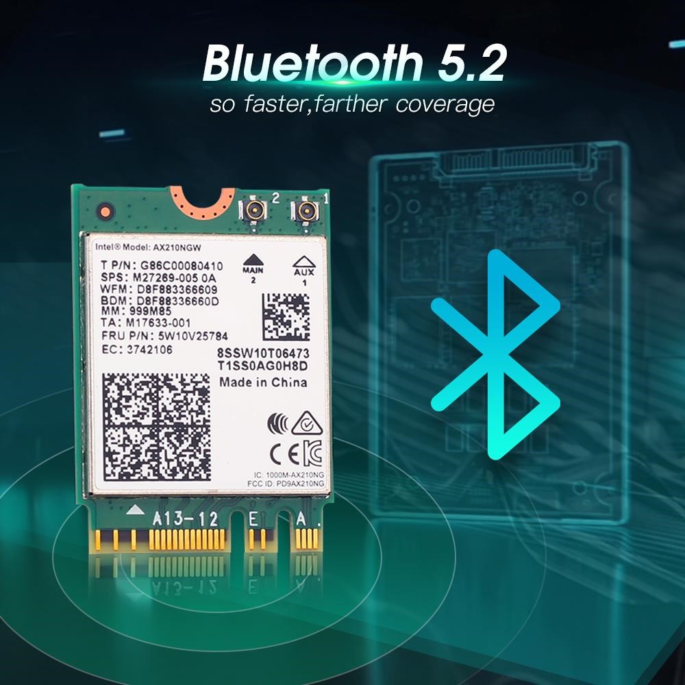 EDUP Intel Network Adapter AX210 Wifi 6E Card Bluetooth 5.2 - 图3