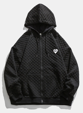 Men's slim stitching hooded jacket 时尚休闲夹克外套