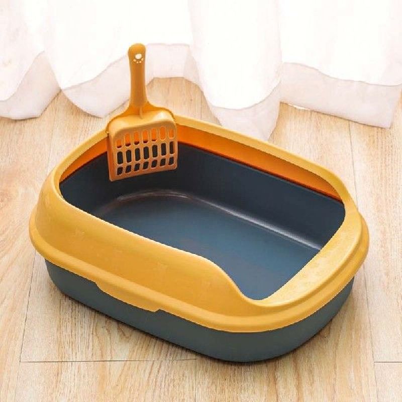 Pet Toilet Bedpan Anti Splash Cats Litter Box Cat Tray With - 图3