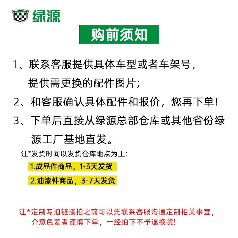 绿源电动车配件原装配件大全电动车前挡泥/面板前围/塑件外壳护板 - 图3