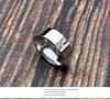 INS titanium steel simple and personalized men's ring plain Japanese and Korean diamond-inlaid high-end male index finger single male ring engraving