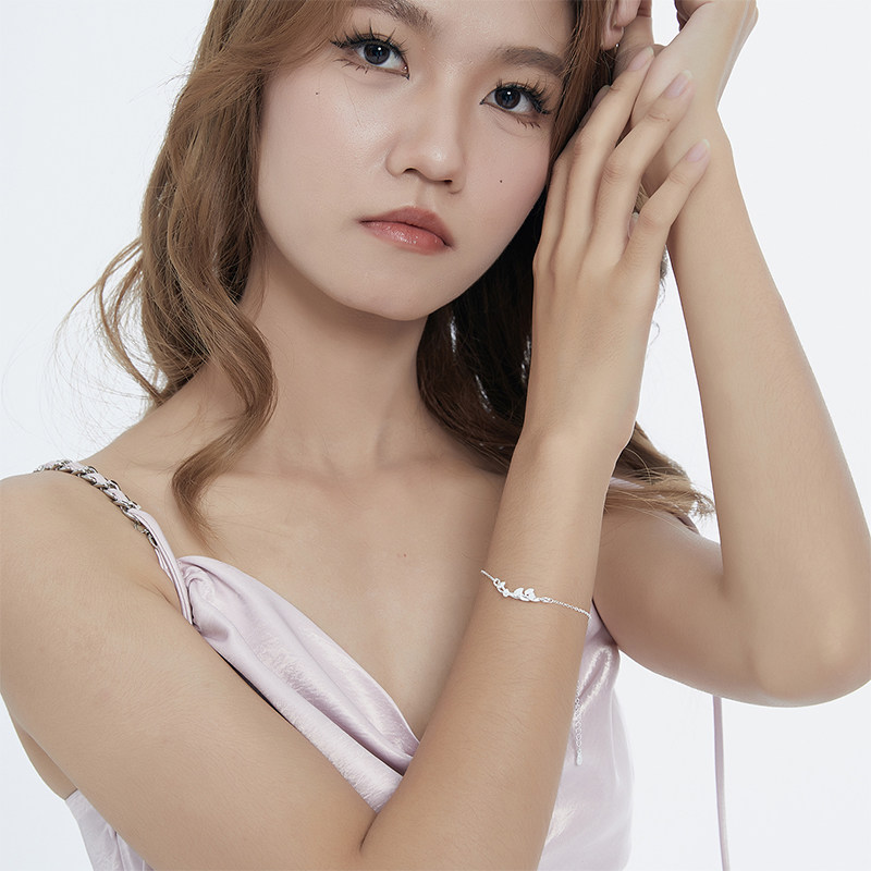 zeroline森系银杏手链女纯银轻奢小众精致闺蜜手环女生2024年新款