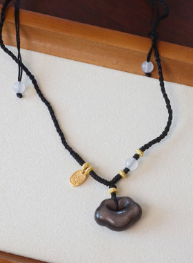 zeroline盐源玛瑙、黑曜石项链女