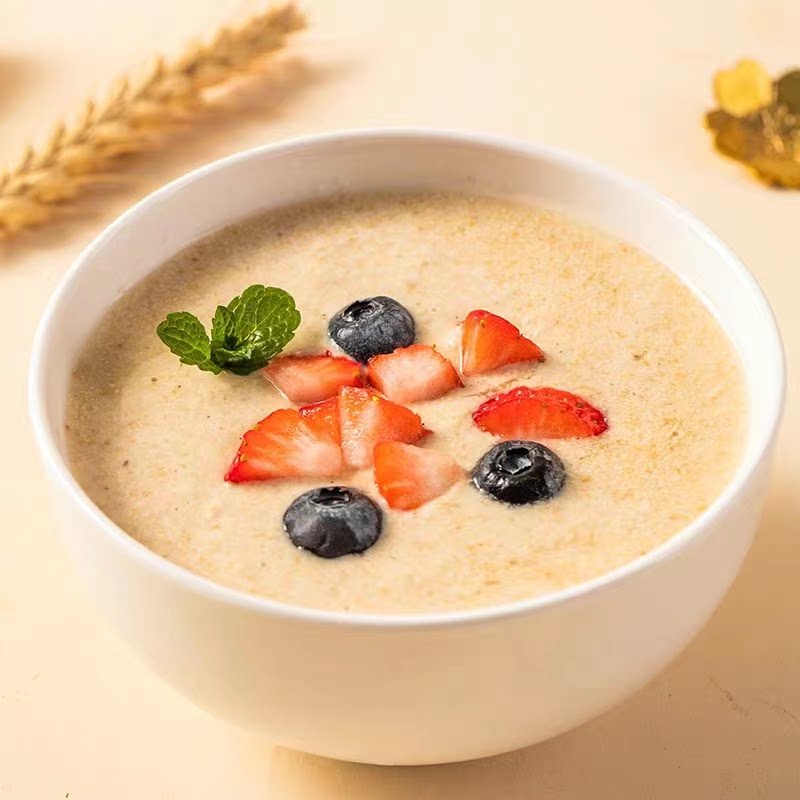 虎卫营燕麦麸皮750g*3罐高蛋白膳食纤维免煮速食代餐冲泡拌酸奶 - 图0