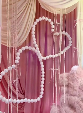 520情人节新年珍珠串装饰摆件