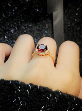 925镀银2025新款日韩2克拉戒