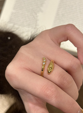 年新款响尾蛇戒指时尚百搭简约小