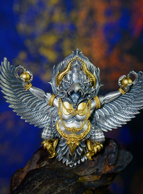 吊坠文玩配饰大鹏鸟金翅鸟藏传男