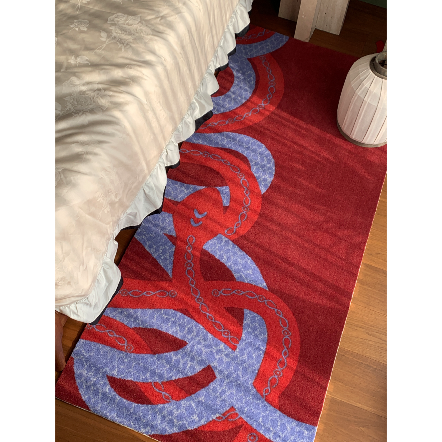 午观『吾观荣事』床边毯卧室客厅羊毛毯轻奢高级感结婚床尾红地毯,淘宝优惠券,粉丝福利购,淘宝优惠卷