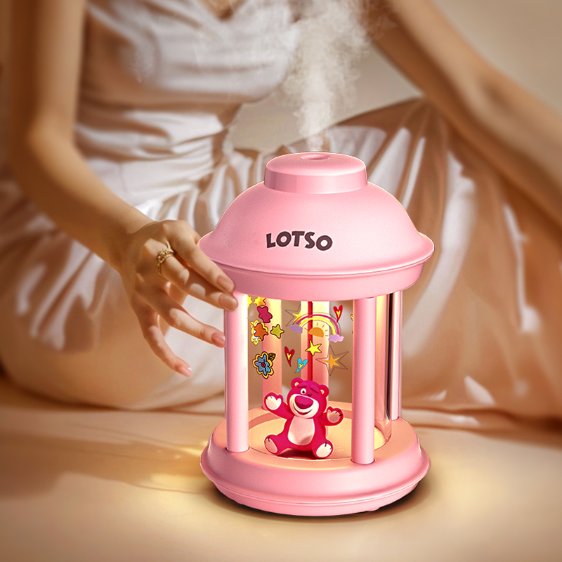 迪士尼空气加湿器小型车载家用静音卧室办公室桌面孕妇婴儿宿舍学生便携式大喷雾净化可充电usb夜灯2024新款