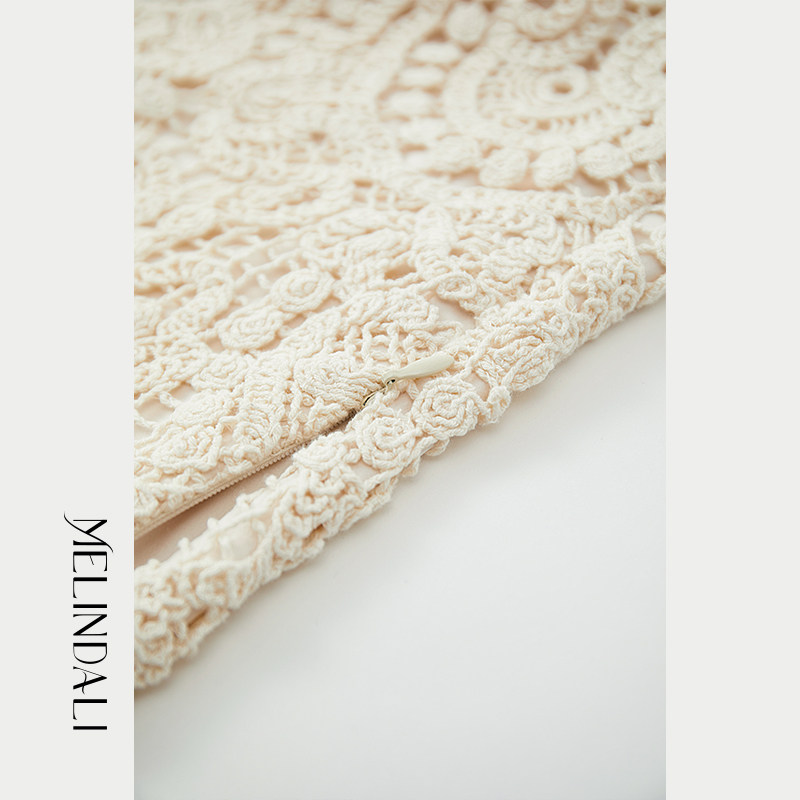 MELINDA LI【西西里日记】法式甜美纯棉钩花抹胸吊带背心花边半裙,淘宝优惠券,粉丝福利购,淘宝优惠卷