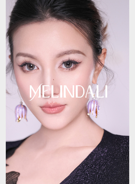 MELINDA LI【钟爱系列】法式铜合金手工立体郁金香手绘耳环项链
