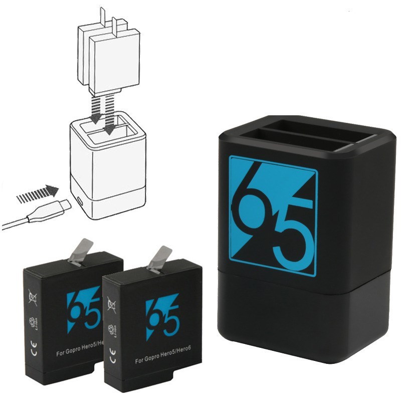 Go Pro Hero 7 Black Usb Dual Battery Charger For Gopro Hero - 图1