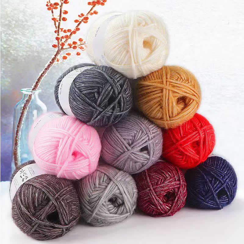 1Roll Cotton Thick Wool Thread Yarn Knitting Yarn Crochet-图1