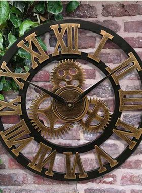 Industrial Gear Wall Clock Decorative Retro MDL Wall Clock I