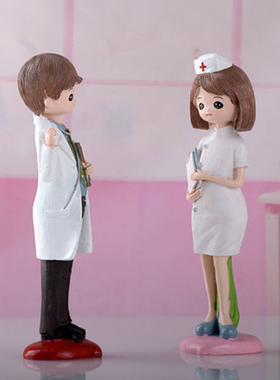 Creative Resin Doctor Nurse Model Ornament Artificial Craft