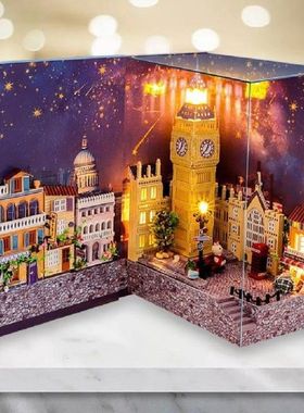 DIY Wooden House Toy Wooden Miniature Dollhouse Toys Cenery