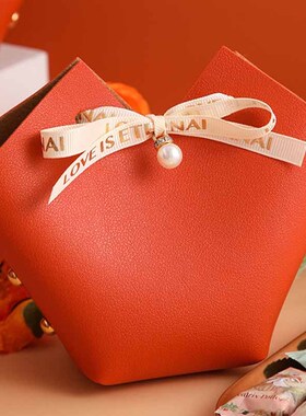 1pc Nordic Style Candy Box Leather Compact Gift Box