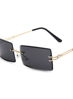 Vintage Brown Square Sunglasses Women Luxury Brand Small Rec