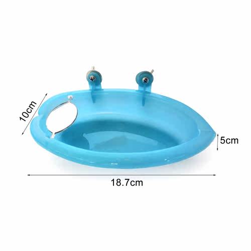Parrot Bathtub With Mirror Pet Cage Accessories Bird Mirror - 图2