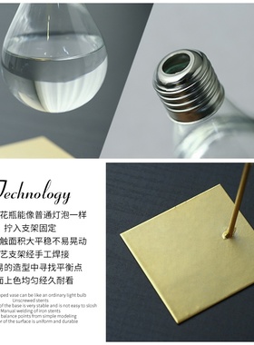 newNordic Glass Hydroponics Flower Vase Decoration Artwork