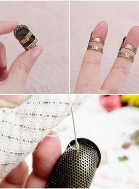 1pc Vintage Gold Finger Protector Needle Thimble Antique