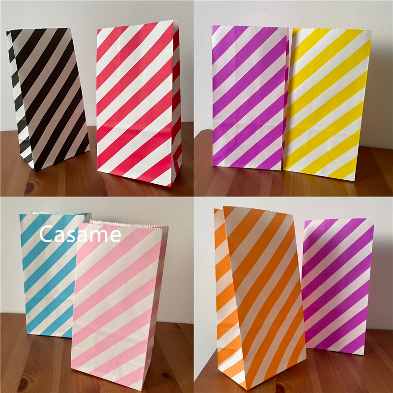 New paper bag mini Stand up Colorful Polka Dot  Bags 18x9x6c - 图2