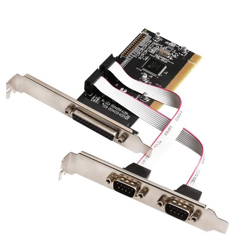 PCI To RS232 9Pin Serial Port COM DB25 Parallel Port LPT 25 - 图0