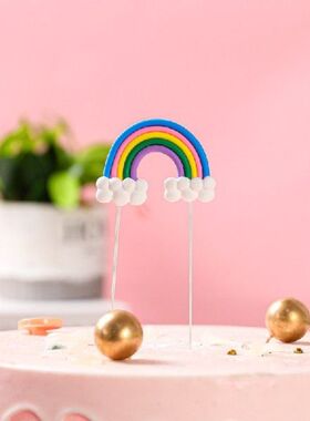 Rainbow Cake Toppers Happy Birthday Rainbow Cloud Cake