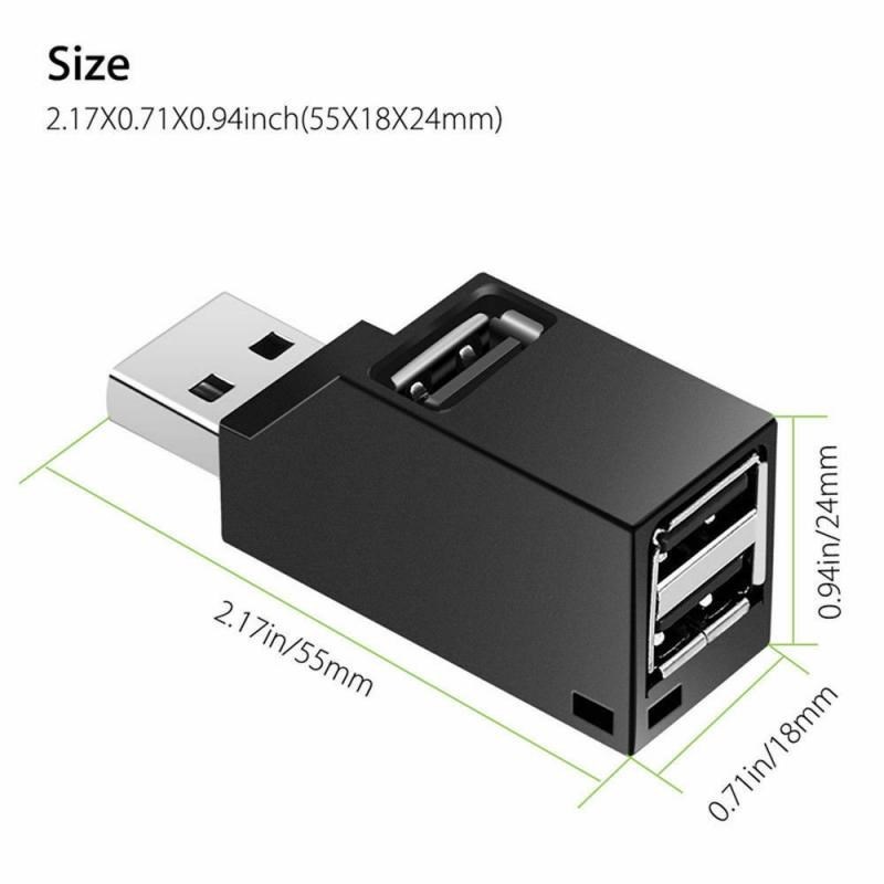 Hub Adapter Splitter Laptop Mini Macbook Pro 3-Ports Usb-3.0 - 图2