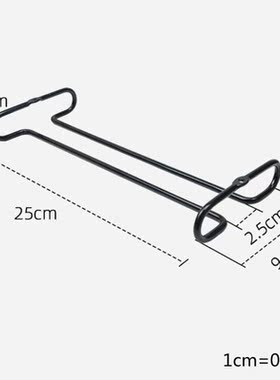 Single Row Suspension Hanging Wine Glass Holder Inverted