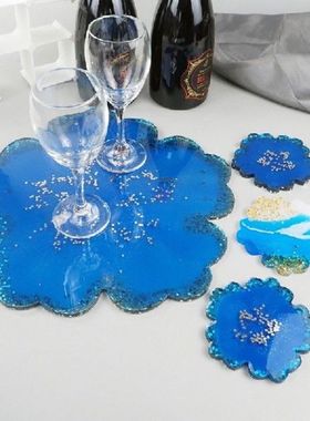 5Pcs Large Silicone Flower Coaster Resin Casting Molds Kit
