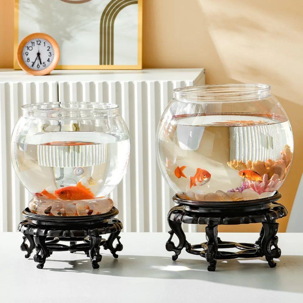 Sturdy Nicely Betta Fish Bowl Small Aquariums for Small Orna - 图0