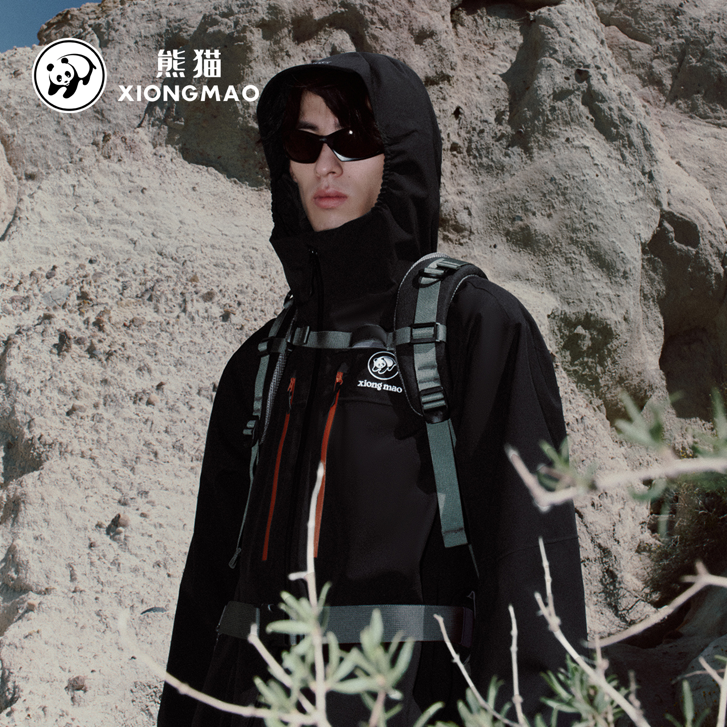 熊猫X骆驼 情侣款【探岳者】抓绒三合一冲锋衣2025新款登山服外套 - 图2