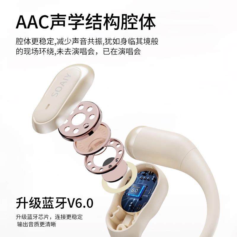 索爱GD52 蓝牙耳机无线挂耳式气骨传导开放式不入耳跑步听歌新款,淘宝优惠券,粉丝福利购,淘宝优惠卷