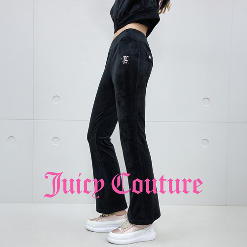 Juicy Couture【30周年系列】零压弹力丝绒橘滋25秋新款休闲裤女 - 图1