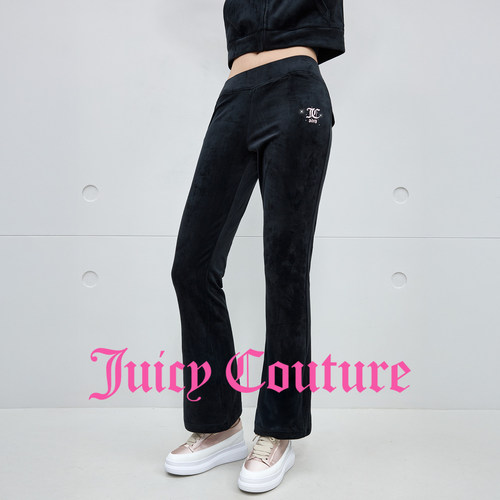 Juicy Couture【30周年系列】零压弹力丝绒橘滋25秋新款休闲裤女 - 图0